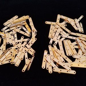 120 SPACER BARS 2 & 3 & 4 hole mixed Gold new spacers jewelrymaking DIY party